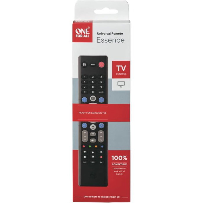 One For All Essence URC 1211 Mando Universal para TV - Compatible con Samsung y Todas las Marcas